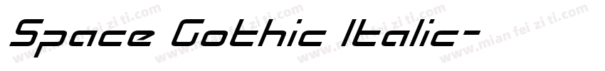 Space Gothic Italic字体转换